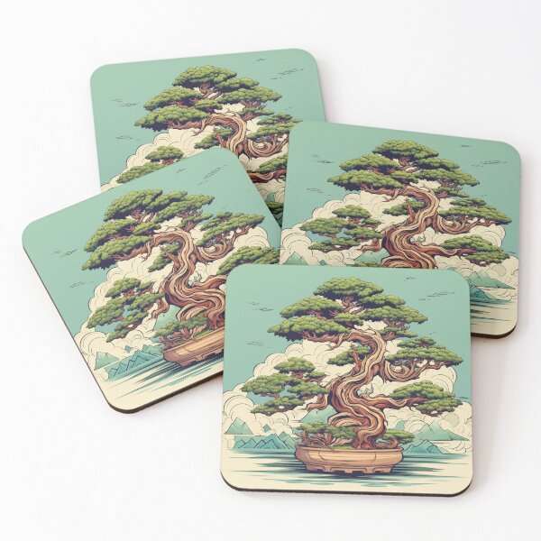 Item preview, Beautiful bonsai tree retro pattern designed and sold by SmileshareShop.