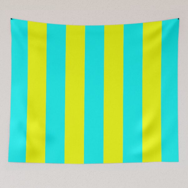 Item preview, Neon Yellow and Teal Stripes: Mixed Print Magic designed and sold by Rebecca Turk.
