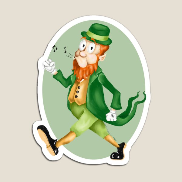 Whistlin' Leprechaun Magnet