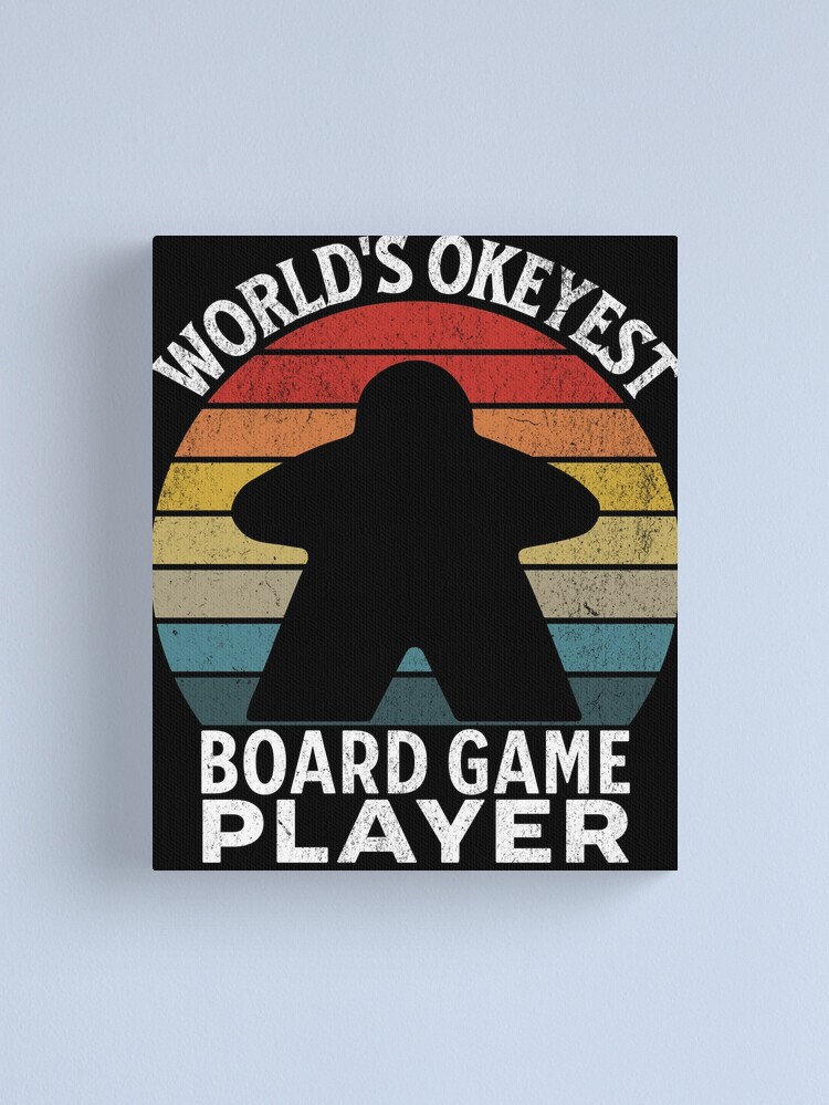 Disover Vintage Sunset: World&apos;s Okeyest Board Game Player. Board Gamer | Canvas Print