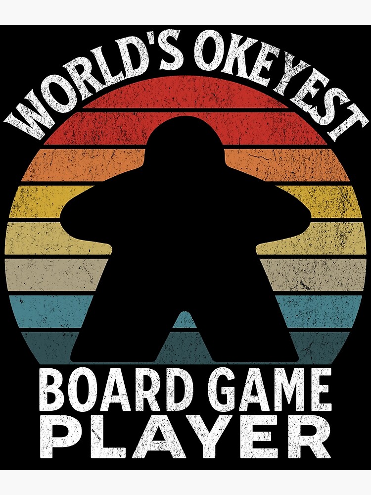 Disover Vintage Sunset: World&apos;s Okeyest Board Game Player. Board Gamer | Canvas Print