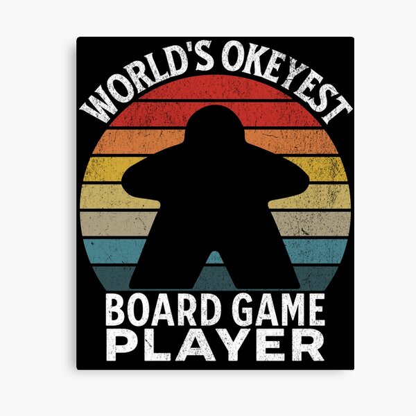 Discover Vintage Sunset: World&apos;s Okeyest Board Game Player. Board Gamer | Canvas Print
