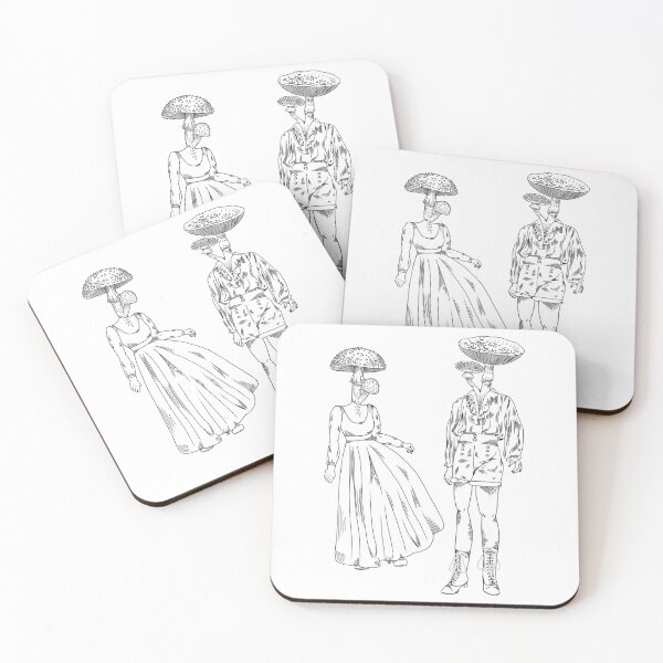 Item preview, Mushroom dame and gentleman Canvas Print 	 designed and sold by qvzaipsankh5.