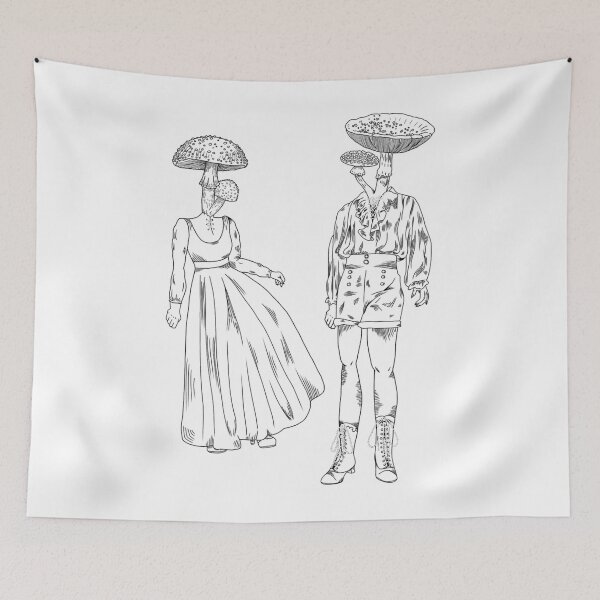 Item preview, Mushroom dame and gentleman Canvas Print 	 designed and sold by qvzaipsankh5.