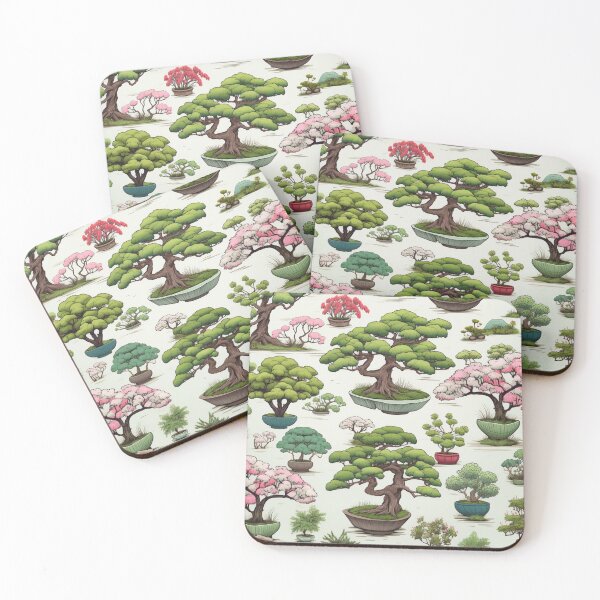 Item preview, Beautiful bonsai tree pot pattern designed and sold by SmileshareShop.