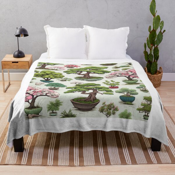 Item preview, Beautiful bonsai tree pot pattern designed and sold by SmileshareShop.