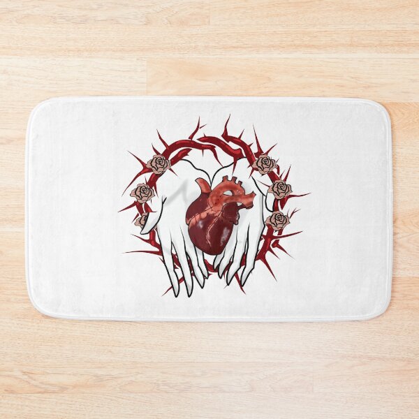 Item preview, Woman's Hands Holding a Human Heart in a Crown of Thorns designed and sold by AranisuDrawings.