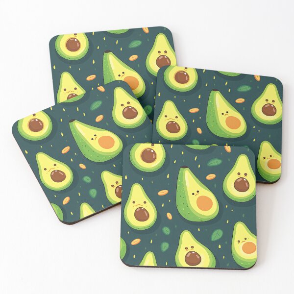 Item preview, Avocado Love - Kawaii Cute Quirky Avocados Pattern designed and sold by AeonAcademy.