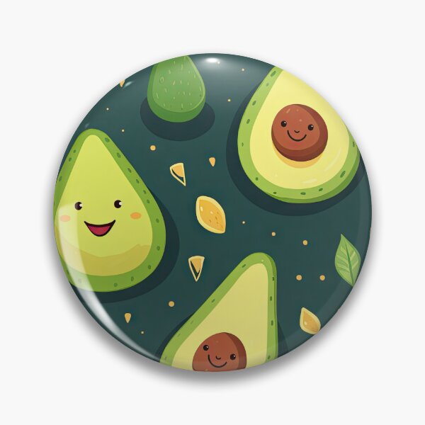 Item preview, Avocado Love - Kawaii Cute Happy Avocados Pattern designed and sold by AeonAcademy.