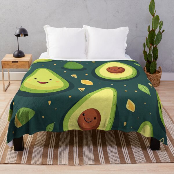 Item preview, Avocado Love - Kawaii Cute Happy Avocados Pattern designed and sold by AeonAcademy.