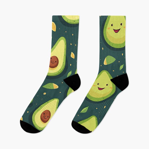 Item preview, Avocado Love - Kawaii Cute Happy Avocados Pattern designed and sold by AeonAcademy.