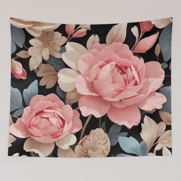 Item preview, Romantic Vintage Floral Seamless Pattern Delicate Flowers On A Dark Background designed and sold by TriniTeeClub.