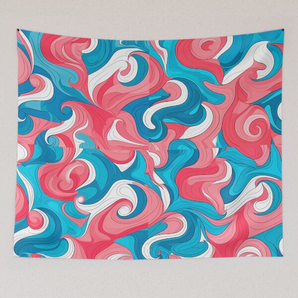 Item preview, blue, pink, white weave. designed and sold by Colorfulloasis.