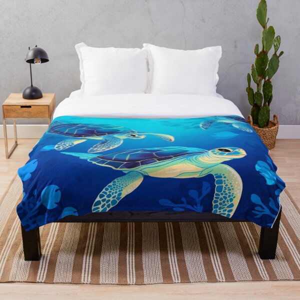 Aperçu de l'œuvre Tutles de mer de natation créée et vendue par DiveIntoDesigns.