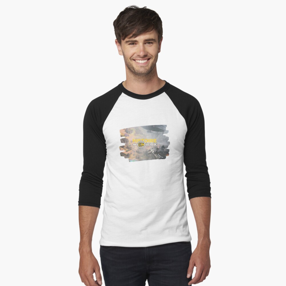 Item preview, Baseball ¾ Sleeve T-Shirt designed and sold by HistoireEnJeux.