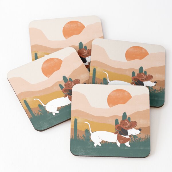 Item preview, Dachshund Dog with Cowboy Hat and Cowboy Scarf  designed and sold by Vachala.
