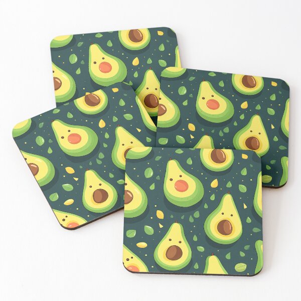 Item preview, Avocado Love - Kawaii Cute Quirky Avocados Pattern designed and sold by AeonAcademy.