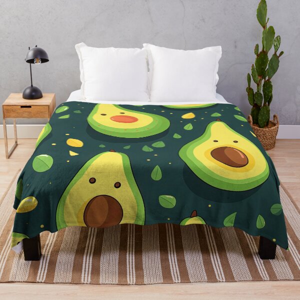 Item preview, Avocado Love - Kawaii Cute Quirky Avocados Pattern designed and sold by AeonAcademy.