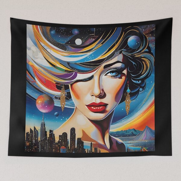 Item preview, Ethereal Noir Dangerous City Woman - Surrealism Art 24 designed and sold by Benito Del Ray.