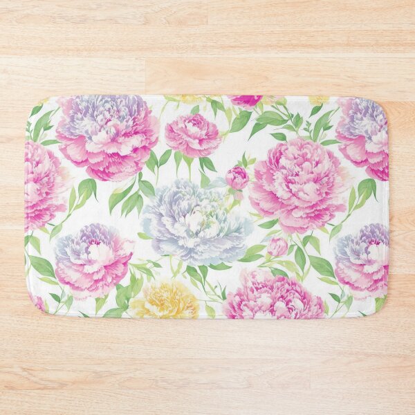 Item preview, Peony flower motifs, rainbow color palette designed and sold by CoolPixels.