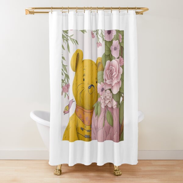 Funny Cartoon Winnie The Pooh Bear Bathroom Sets, Shower Curtain Sets.