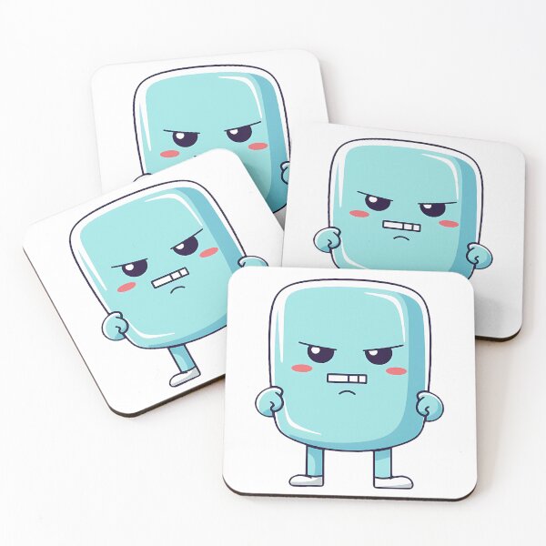Item preview, Angry cute kawaii character, emoticon, funny character, funny, white Background designed and sold by Crazy4Graphics.