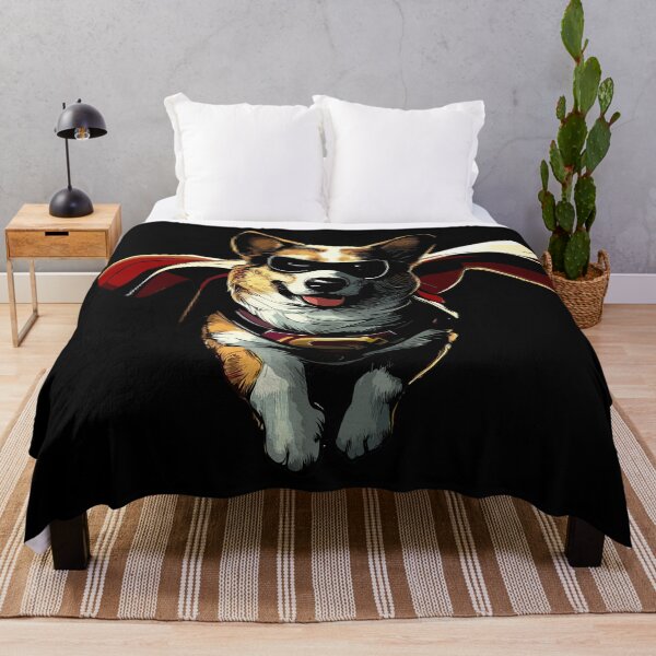 Item preview, Superhero retro Corgy dog designed and sold by TomFrontierArt.