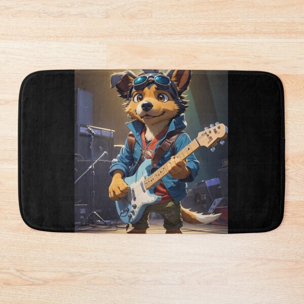Item preview, Dog plays rock music on guitar designed and sold by Kuki-shop.