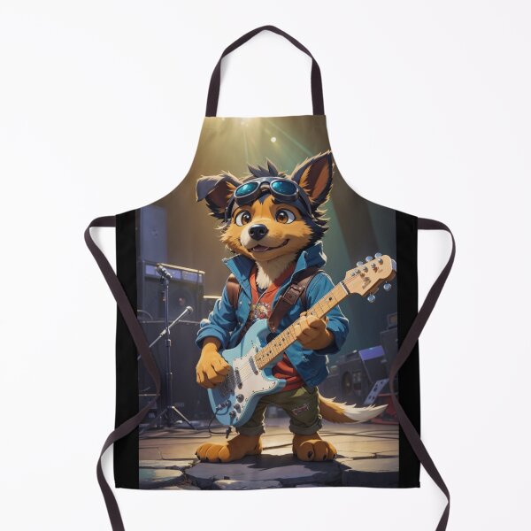 Item preview, Dog plays rock music on guitar designed and sold by Kuki-shop.