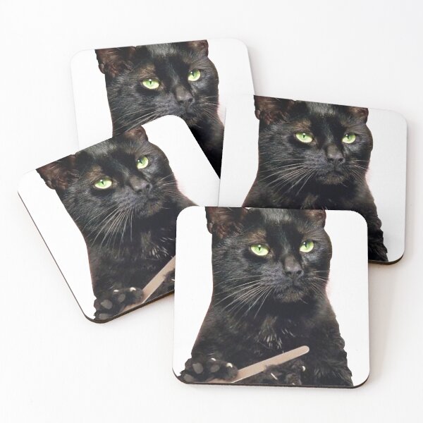 Item preview, CAT LICHING THE NAIL designed and sold by FreakCatt Design.
