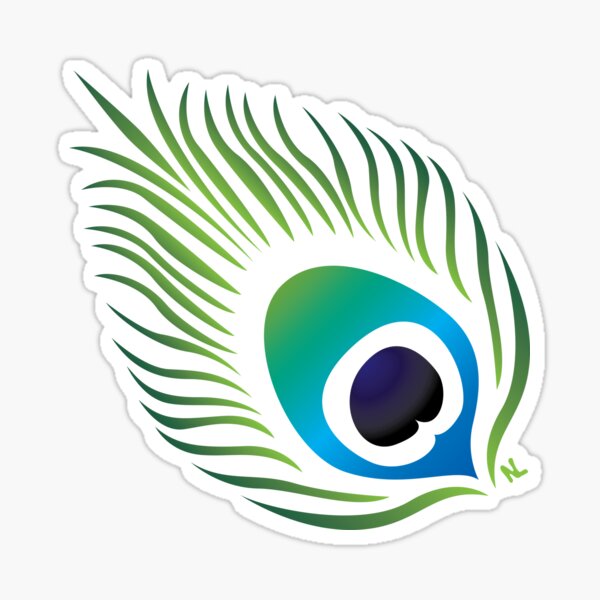 Blue Peacock Feather canvas - TenStickers