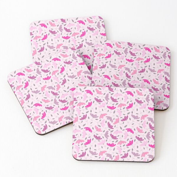 Item preview, Full Bloom floral flower and leaf pattern - pink designed and sold by Nicola-Rowe.