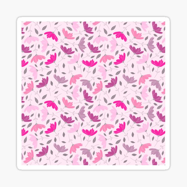 Item preview, Full Bloom floral flower and leaf pattern - pink designed and sold by Nicola-Rowe.