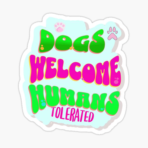 Funny Vinyl Dog Stickers Sticker