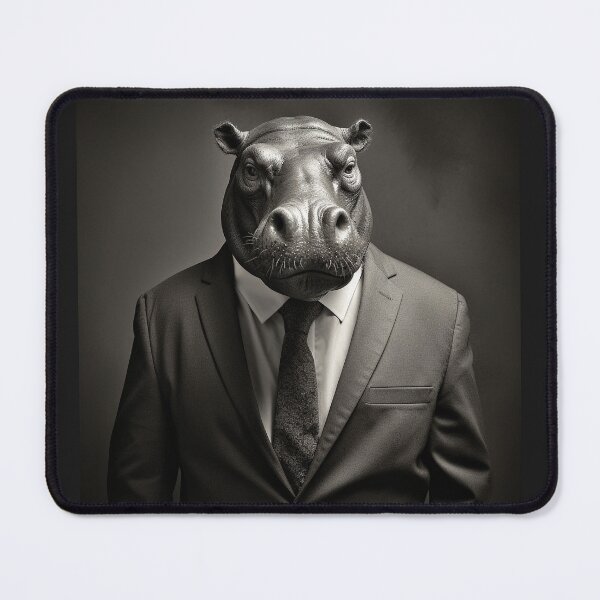 Item preview, Hippopotamus in Business Suit Art designed and sold by redstar19.