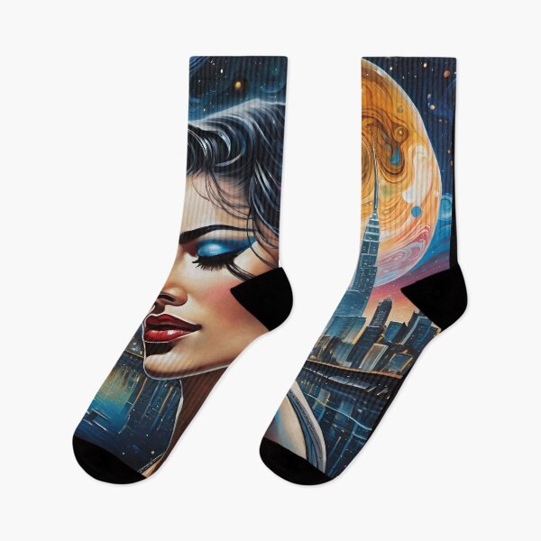 Item preview, Ethereal Noir Weeping City Woman - Surrealism Art 34 designed and sold by Benito Del Ray.