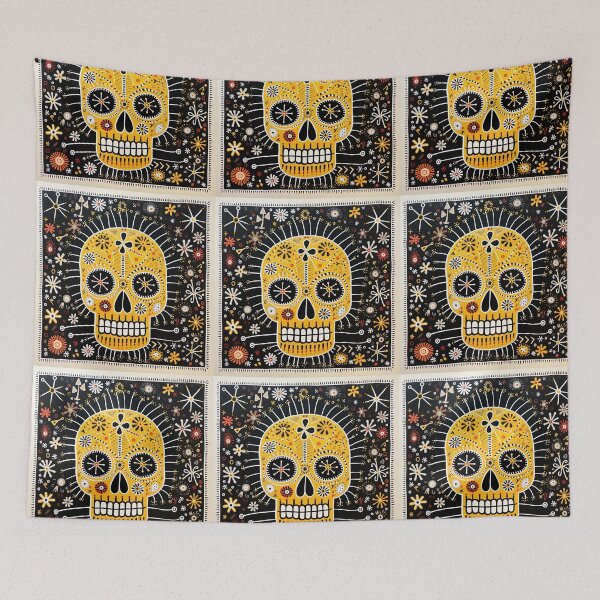 Item preview, Cheeky Yellow sugar skull designed and sold by Inky-Spiration.