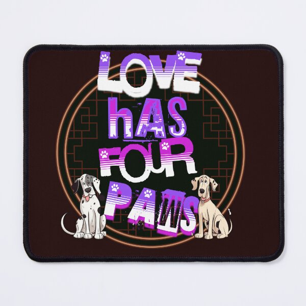 Item preview, Love Has Four Paws - Dog Slogan designed and sold by Wolfheartart.