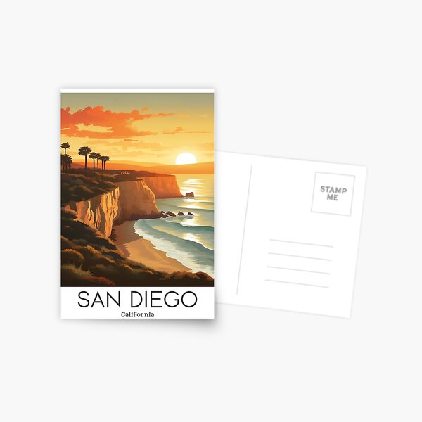 Item preview, A Vintage Travel Illustration of San Diego - California designed and sold by GoodOldVintage.