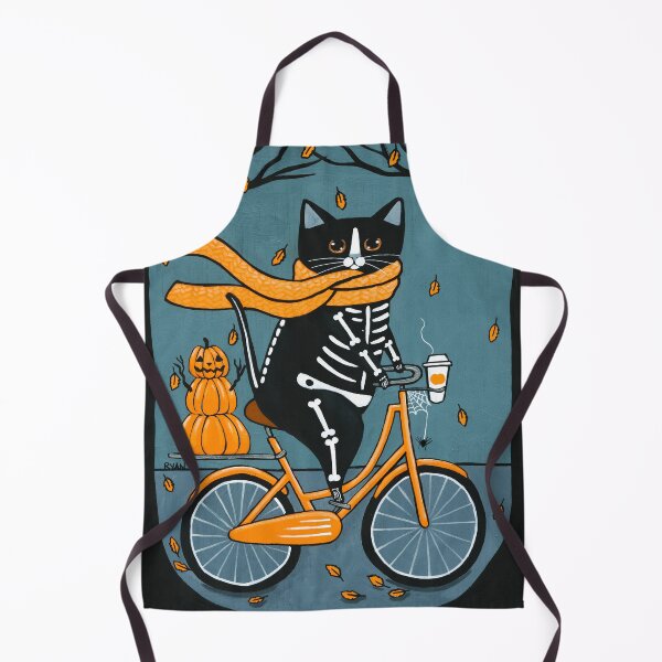 Item preview, Halloween Skellie Bicycle Ride designed and sold by KilkennyCat Art.