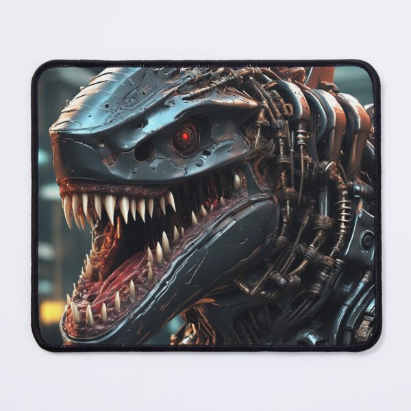 Item preview, Raptor Dinosaur mecha face art designed and sold by WELCRAFT.