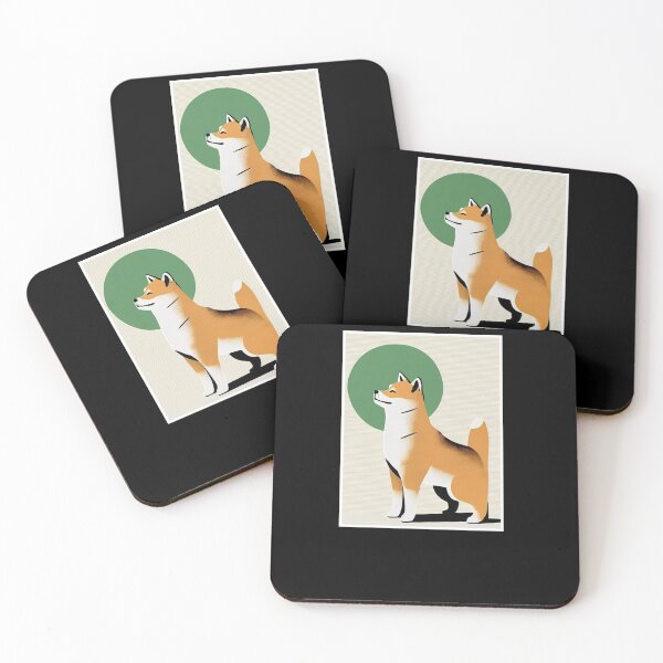 Item preview, Shiba inu dog in Minimal Japanese Art Style designed and sold by Logiamerch.