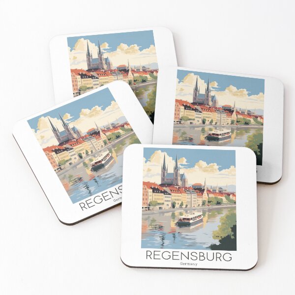 Item preview, A Vintage Travel Illustration of Regensburg - Germany designed and sold by GoodOldVintage.