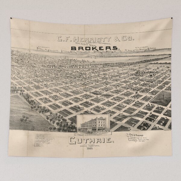 Item preview, Guthrie, Oklahoma (1890) designed and sold by allhistory.
