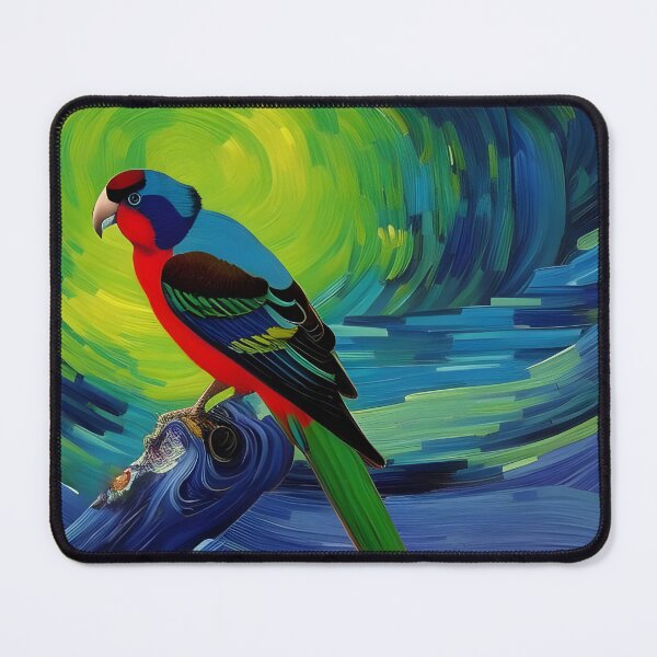 Item preview, Stylized Parakeet, impasto, Ai Generated Art designed and sold by ACC .
