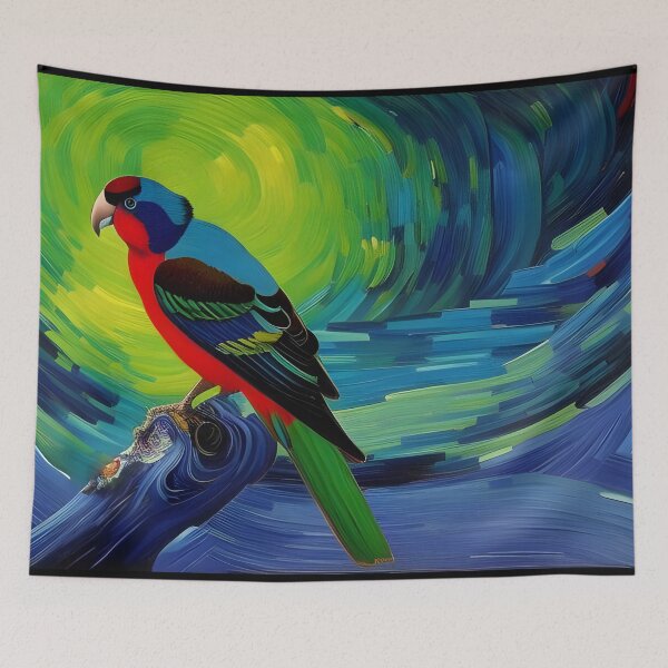 Item preview, Stylized Parakeet, impasto, Ai Generated Art  designed and sold by ACC .
