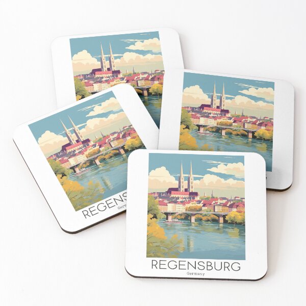 Item preview, A Vintage Travel Illustration of Regensburg - Germany designed and sold by GoodOldVintage.