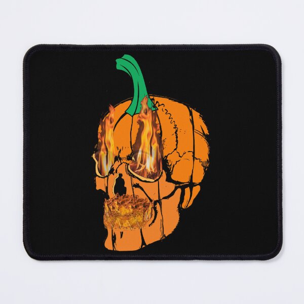 Item preview, Flaming pumpkin skull designed and sold by FlowerandDesing.