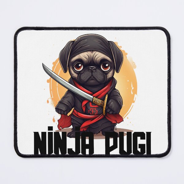 Item preview, Cute Pug Lover T-Shirt Ninja Design, Pug Dressed As A Ninja Shirt designed and sold by whytealistair.