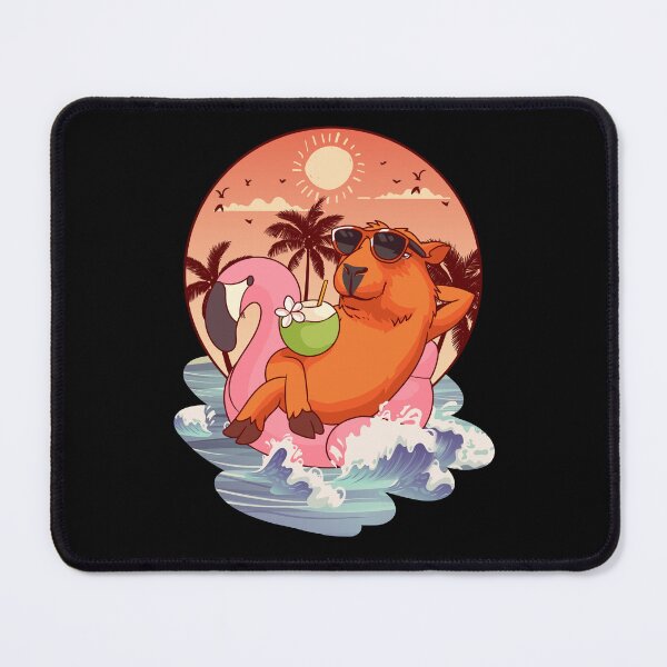 Item preview, Retro 80s 90s Flamingo Pool Men Kids Women Funny Capybara designed and sold by KsuAnn.